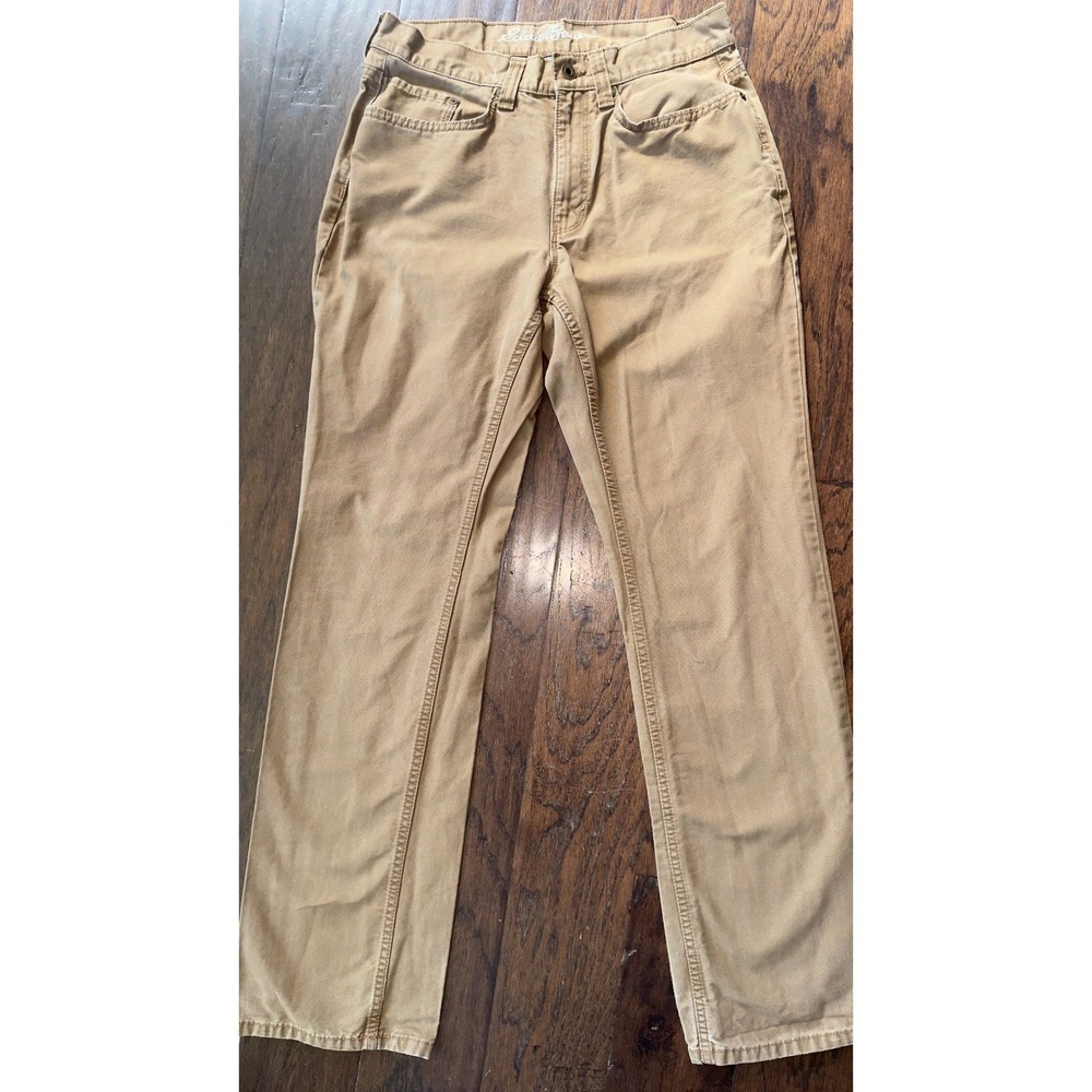 Eddie Bauer Straight Fit Pants Mens 32/34 Tan Khaki Specially Dyed